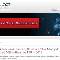 M&A law firms: Zancan, Almeida e Silva Advogados Ranked 10th in Brazil by TTR in 2019